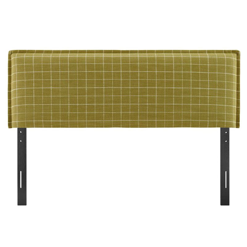 Camille Checkered Linen Blend King Size Headboard image number 3