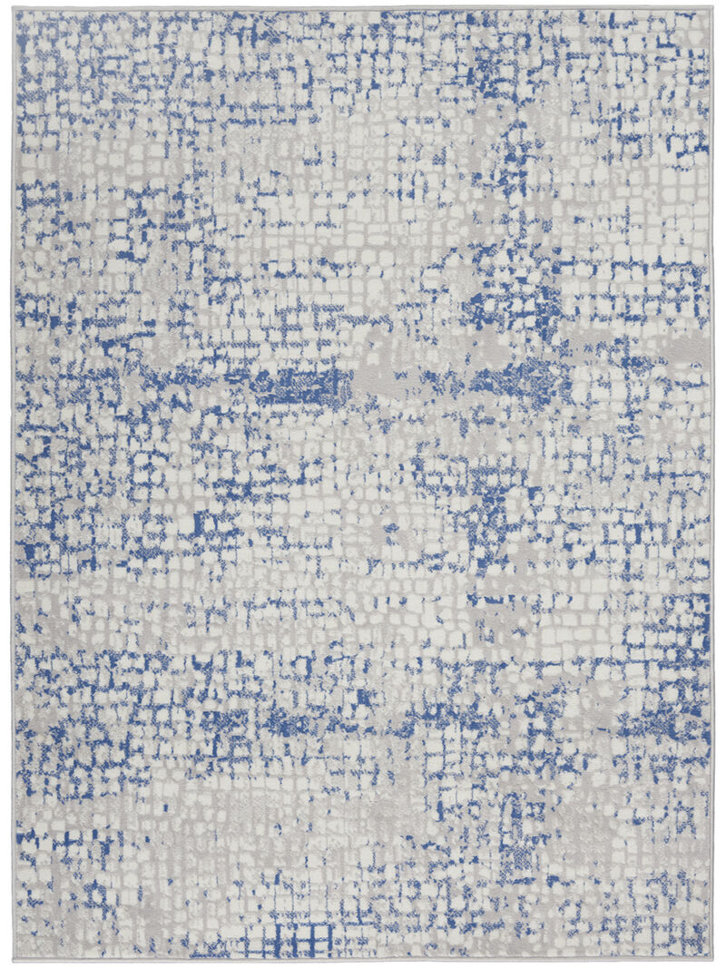 Whimsicle WHS07 Gray/Blue 5' x 7' Rug