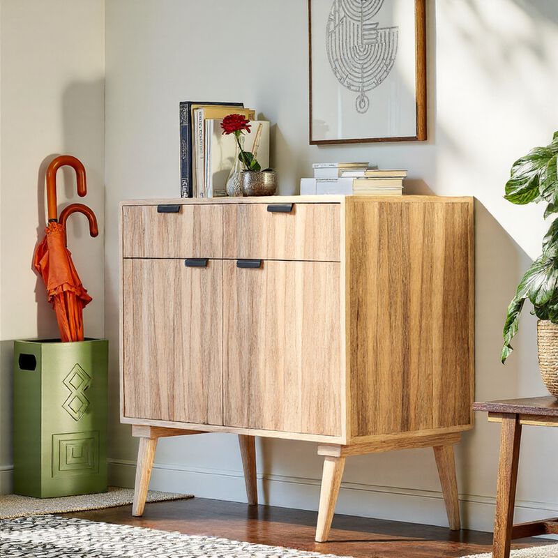 Christopher Knight Home Hahn Modern Mango Wood Cabinet with Drawers and Door image number 1