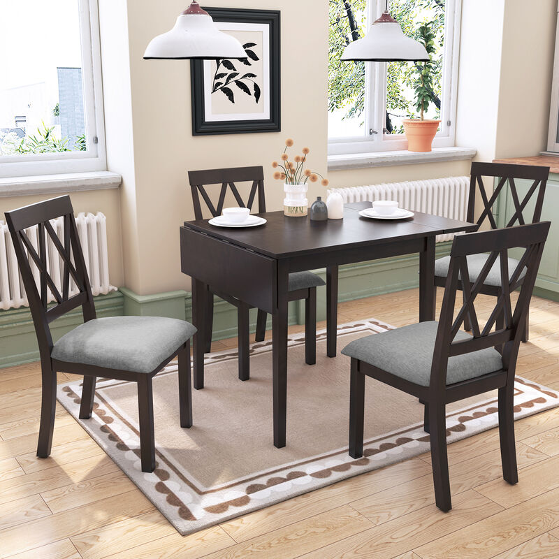 Merax Foldable Dining Table Set for Small Space