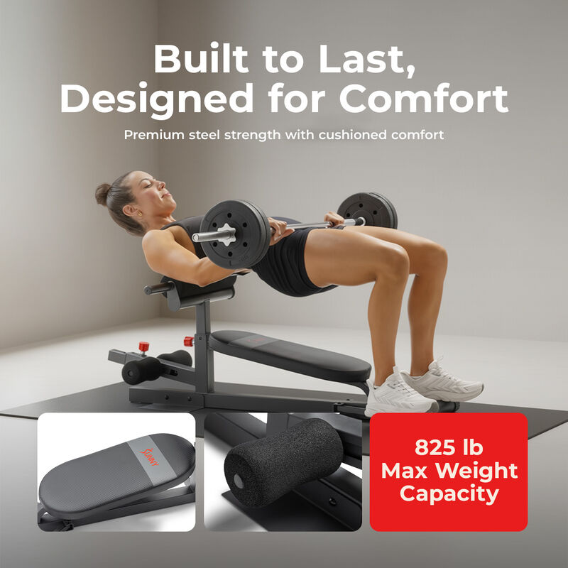 Sunny Health & Fitness 4‑in‑1 Multifunction Core & Glute Trainer with Hip Thrust Pad & 3 Resistance Bands image number 4
