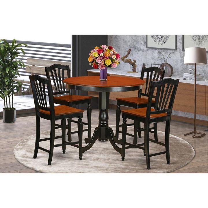 5 Pc counter height Dining room set - counter height Table and 4 Kitchen Chairs.