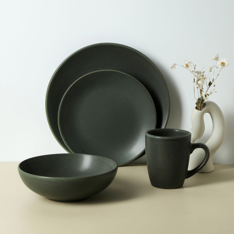 Stone Lain Grao Stoneware 16 Piece Dinnerware Set