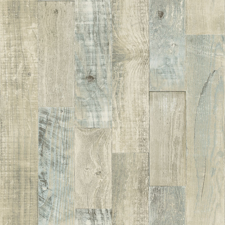 Chebacco Taupe Wood Planks Wallpaper (Set of 2)