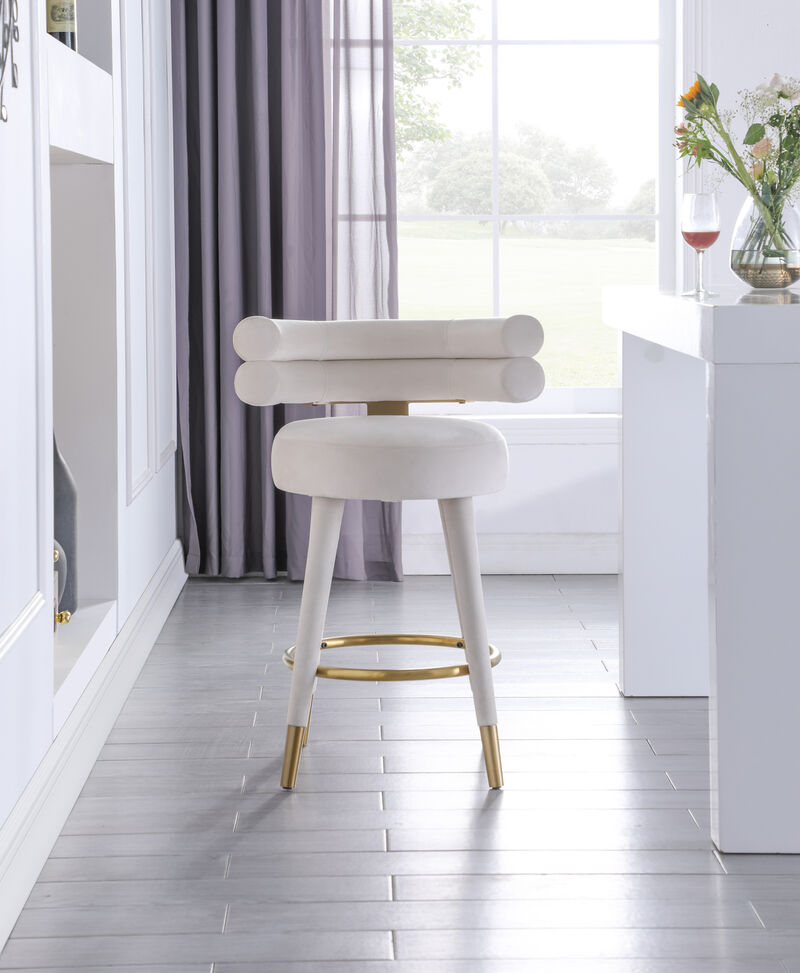 Meridian Furniture Fitzroy Velvet Counter Stool, Set of 2 image number 2
