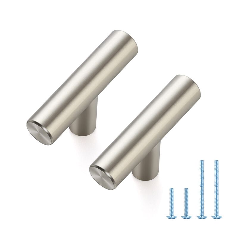JOY DECOR 20 Pack 2 Inch Cabinet Pulls with Single Hole Stainless Steel Kitchen Cabinet Handles Brushed Nickel Drawer Pulls Kitc