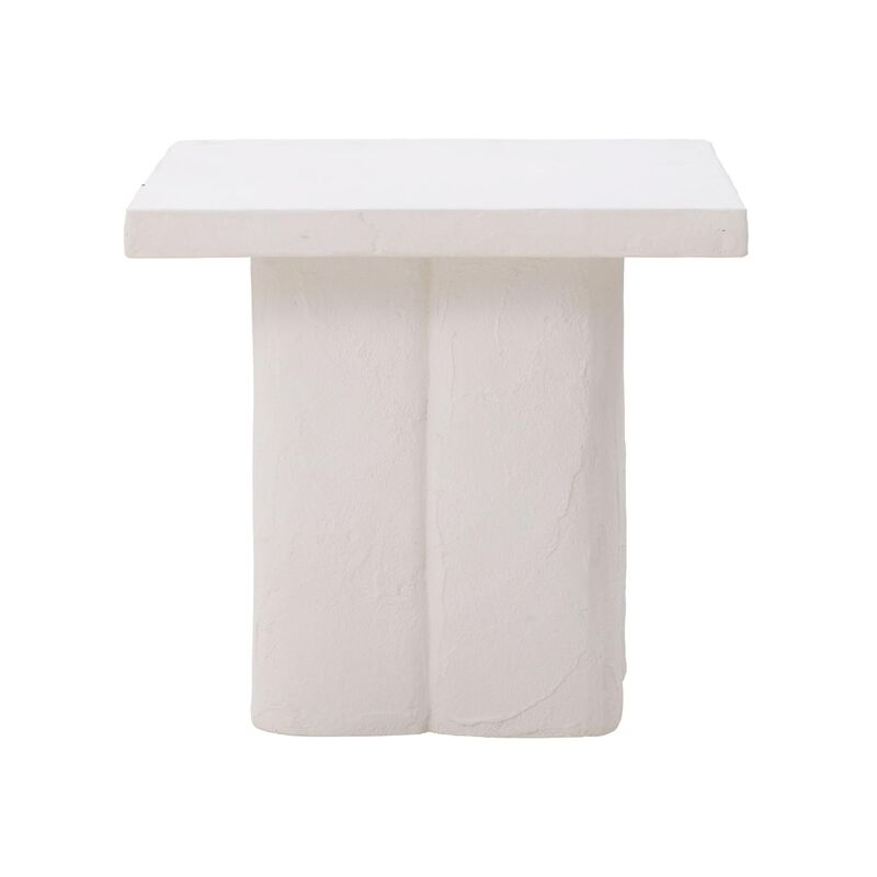 Casafoyer Kayla White Concrete Side Table image number 2