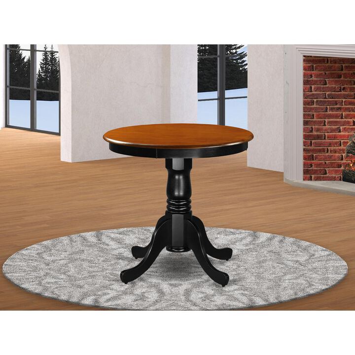 East West Furniture Dining Table Black & Cherry
