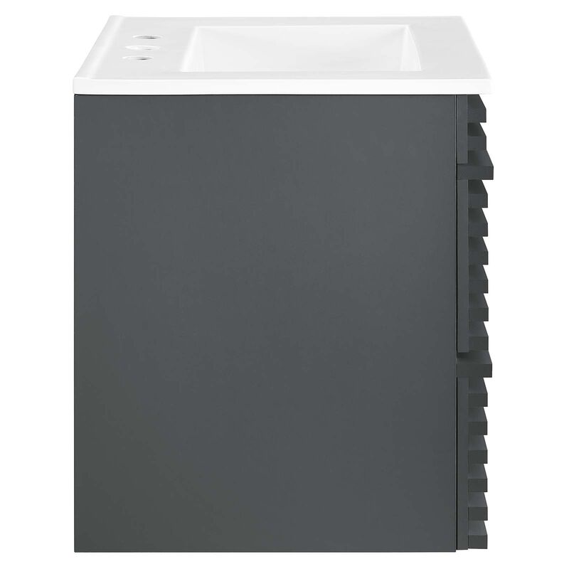 Render 24" Wall-Mount Bathroom Vanity image number 4