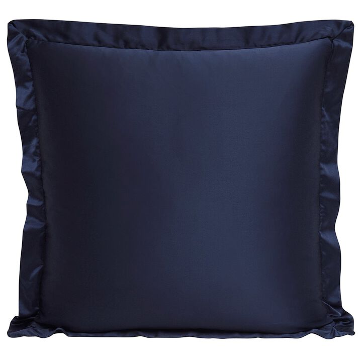 High Shine Navy Euro Sham