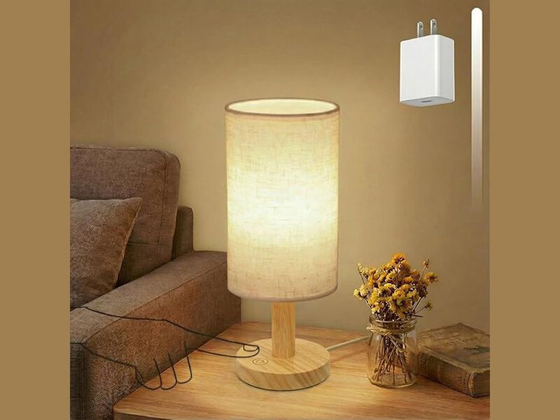 Cordless Touch Table Lamp for Bedroom Nightstand with 3 Dimming Levels image number 1