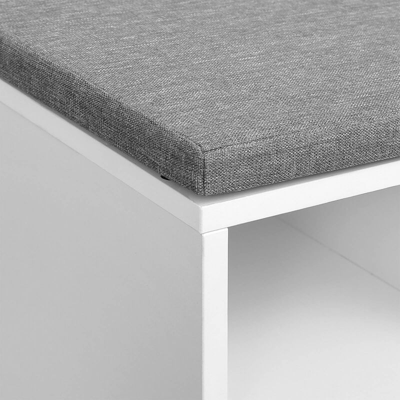 Shoe Bench with 6 Compartments and 3 Adjustable Shelves - Stylish Shoe Storage Organizer