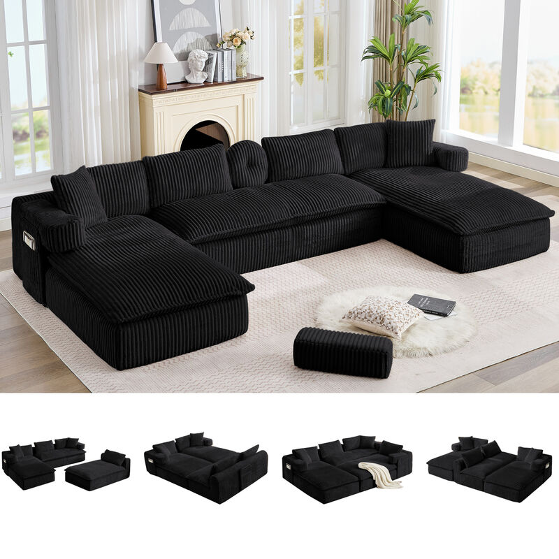 Britan 149" Oversized Sectional Couches U Shaped Couch image number 2
