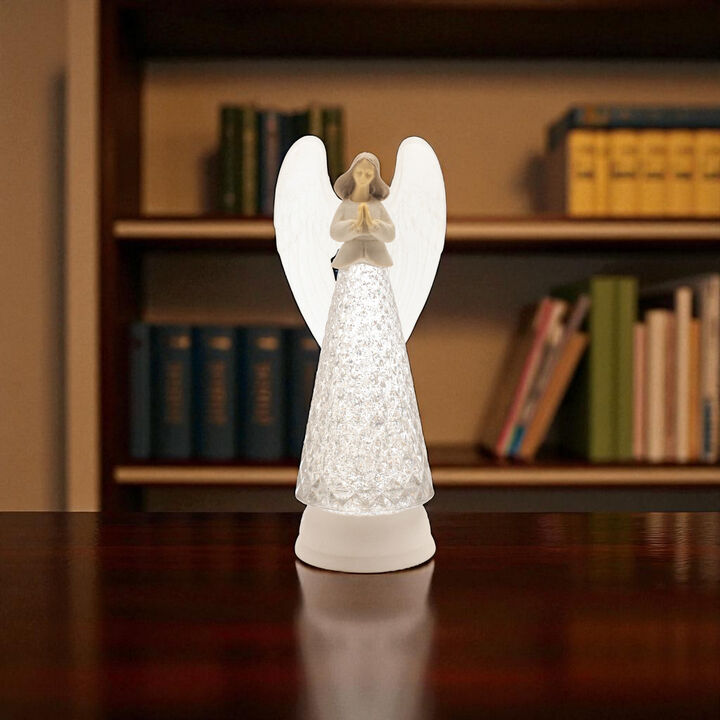 LED Angel Snow Globe for Christmas Tabletop, Mantel, or Shelf Display