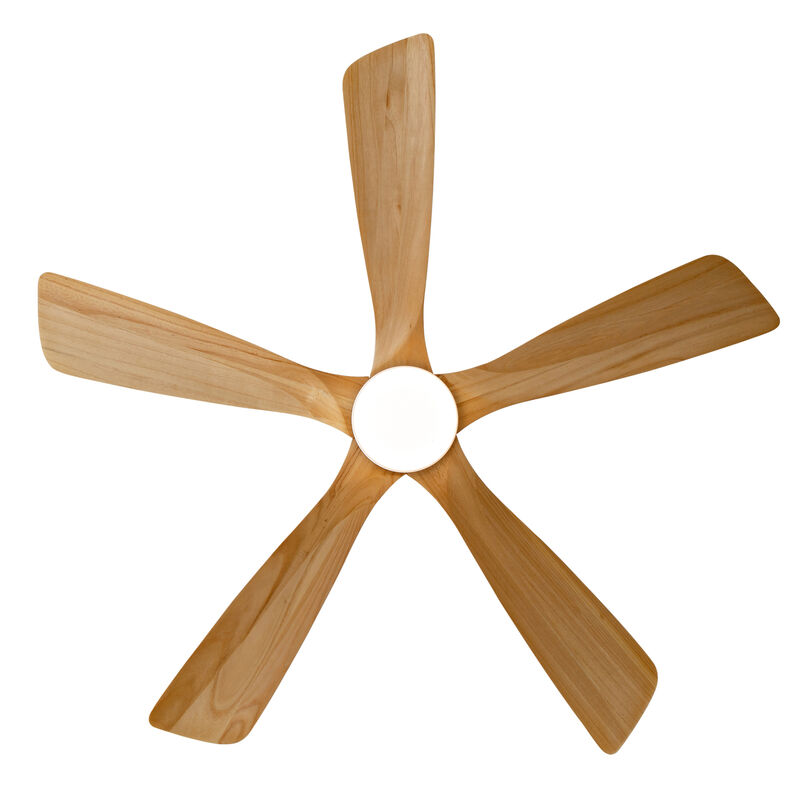 ELEMENT ACE 52 Inch Modern Ceiling Fan with Dimmable LED Light and Reversible DC Motor Featuring Solid Wood Blades image number 0