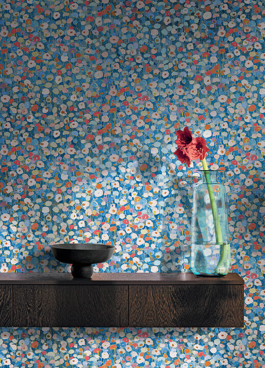 Prato Blue Petite Floral Wallpaper