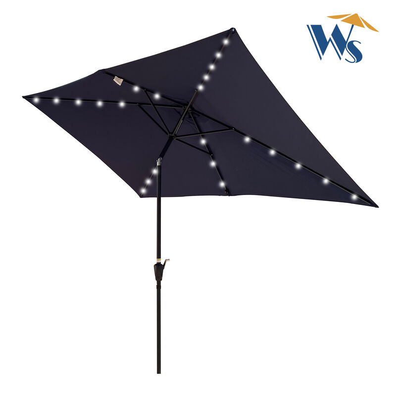 Streamdale 10ft Patio Solar LED Umbrella w/ Crank