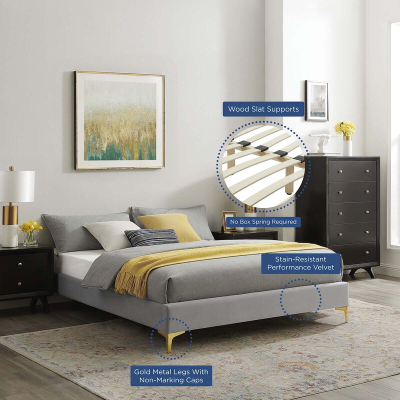 Modway - Sutton Full Performance Velvet Bed Frame image number 6