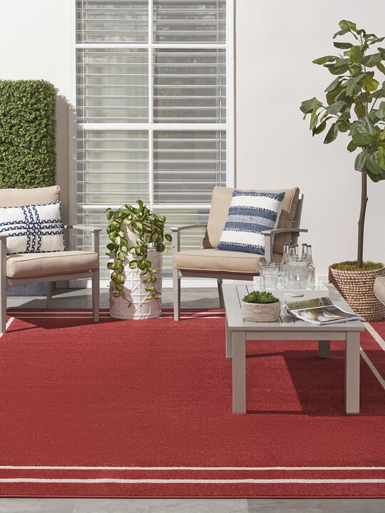 Nourison Essentials NRE02 Brick/Ivory 9' x 12' Rug