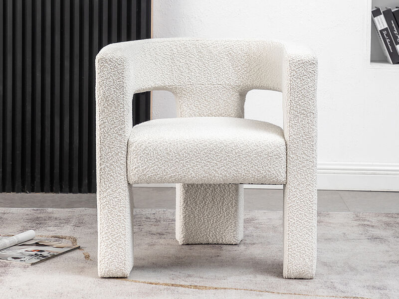 Herbert Modern Boucl&eacute; Armchair