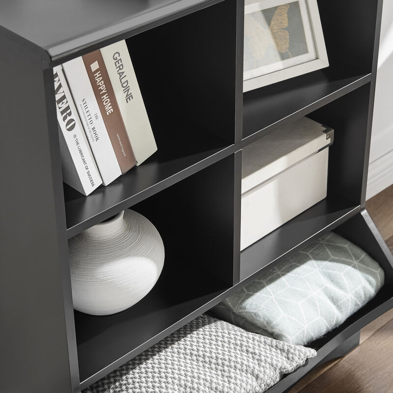 Five-Cubby Open Storage Cabinet