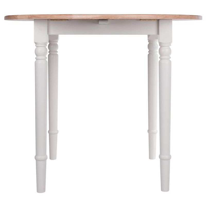 Sorella Round Drop Leaf Table Natural/White Finish
