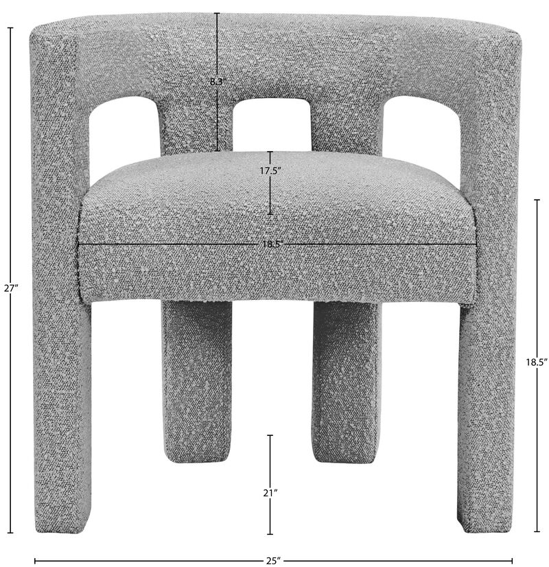 Meridian Furniture Athena Boucle Fabric Accent/Dining Chair