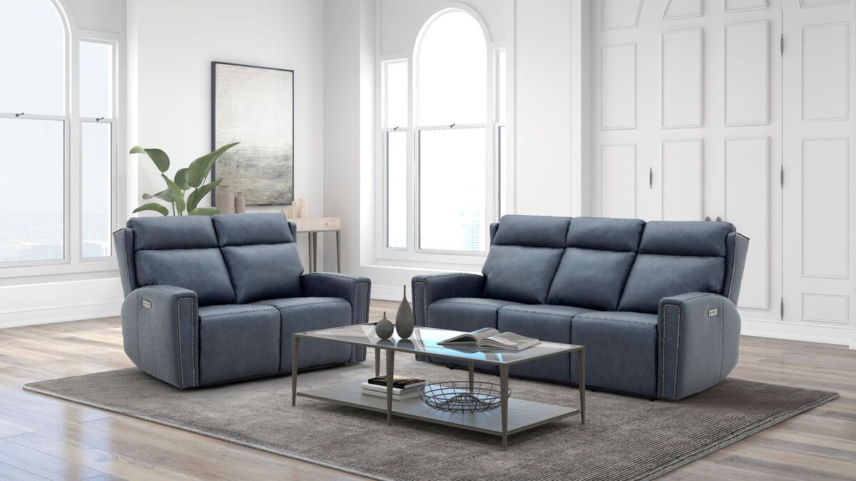 Alexander Leather Power Sofa