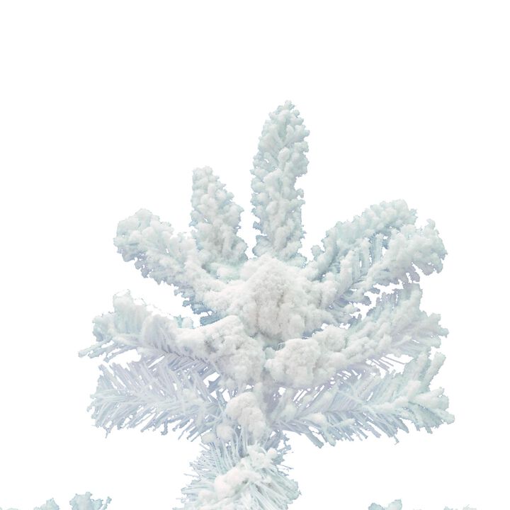 Flocked Slim Artificial Christmas Tree, 744 Tips