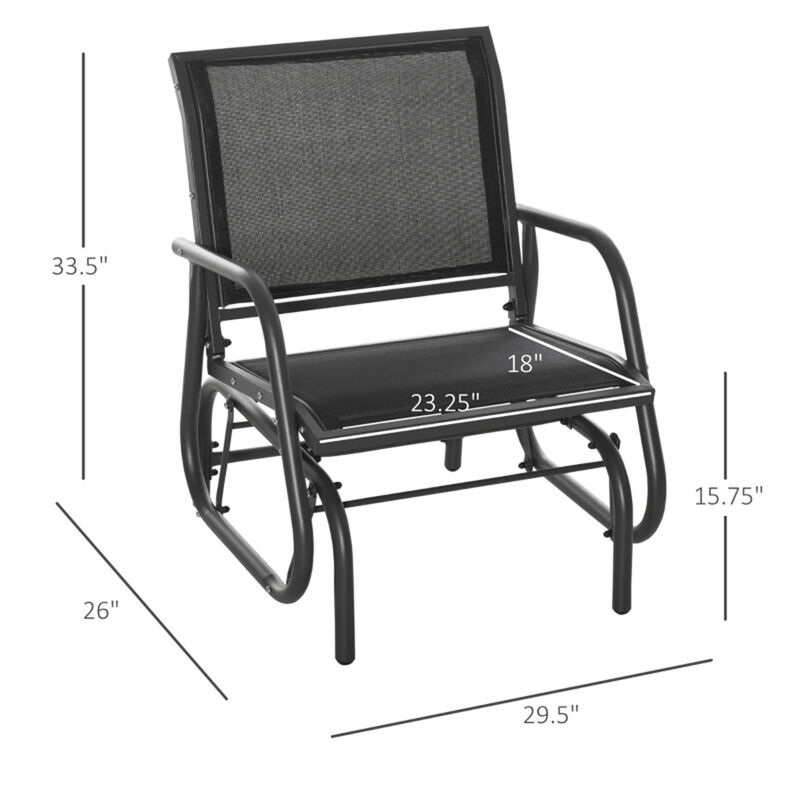 Weather-Resistant Outdoor Rocking Chair, Durable Patio Chair for Backyard or Porch Seating image number 2