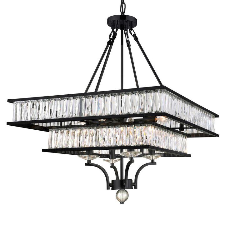 Shalia 8 Light Chandelier With Black Finish