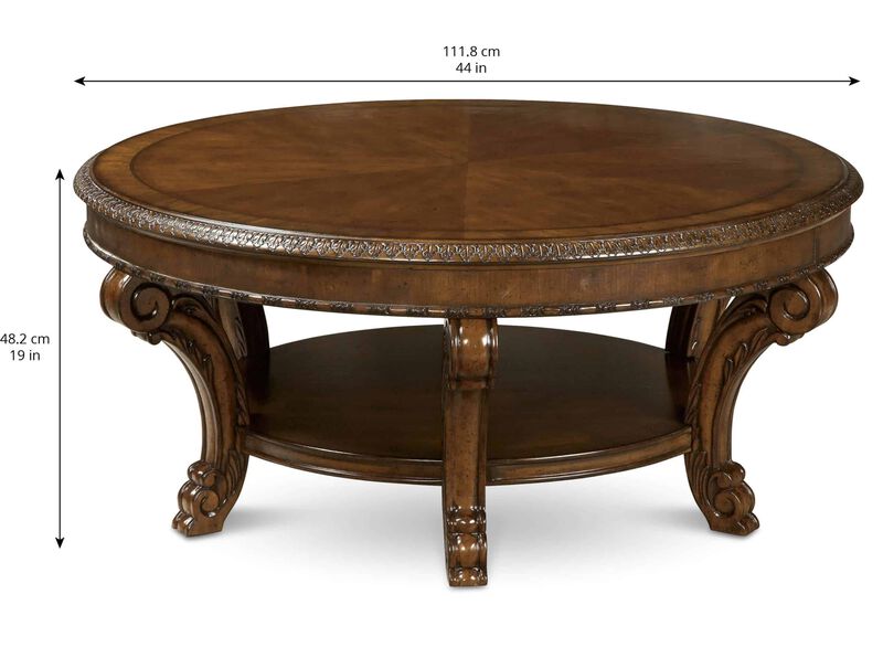 Old World Round Cocktail Table