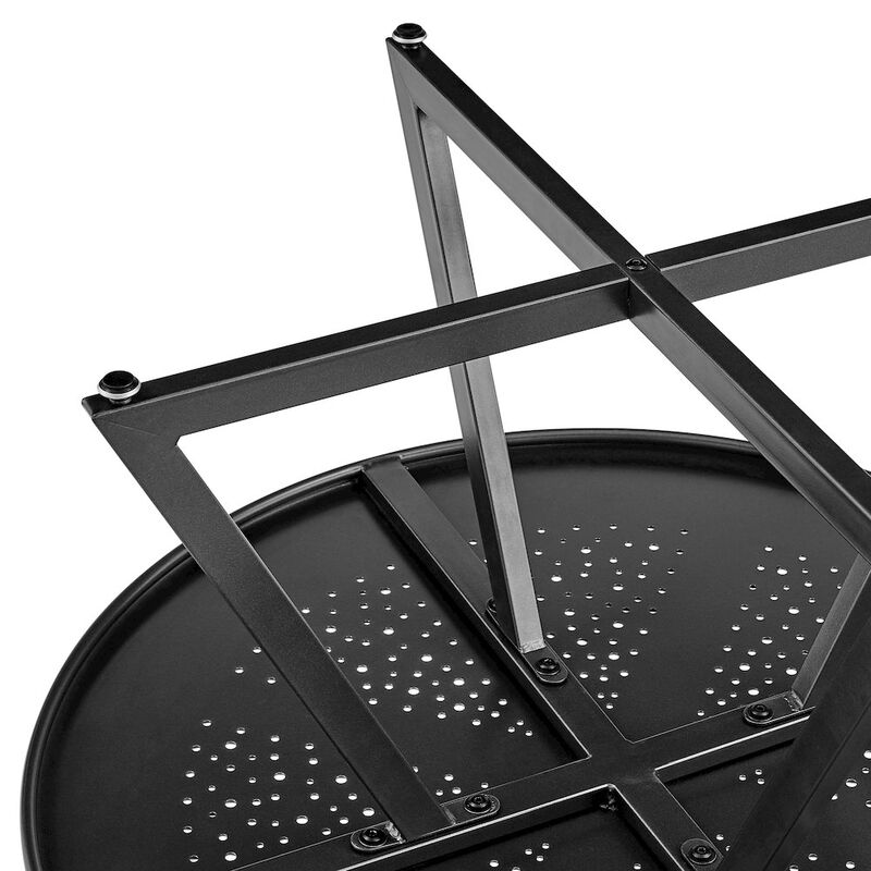 Markle Outdoor Metal Round Coffee Table