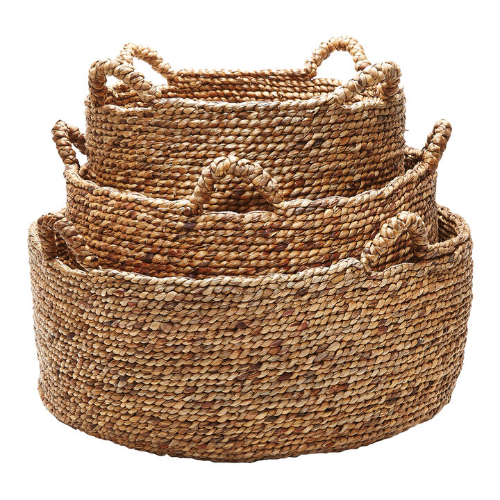 Natural Low Rise Basket - Set of 3