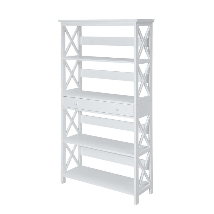 Convience Concept, Inc. Oxford 5 Tier Bookcase with Drawer