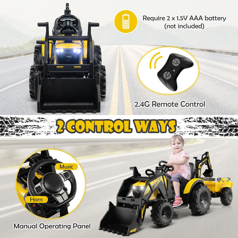 Kids 12V Ride On Excavator Truck image number 6