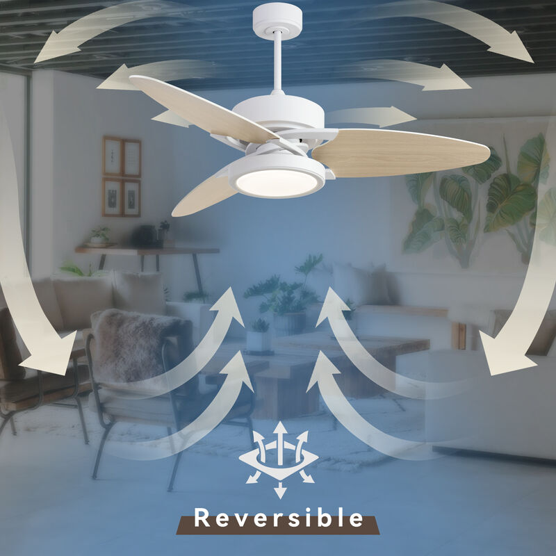 LED Indoor Smart Ceiling Fan with Remote Control Energy-Efficient, Stylish Cooling Solution for Home