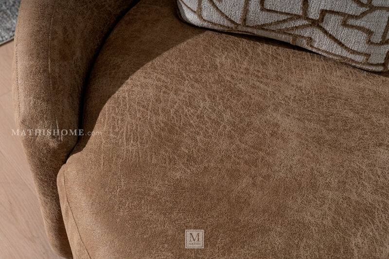 Opal Carmel Swivel Accent Chair and a Half