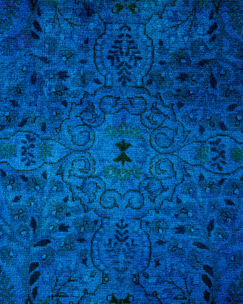 Fine Vibrance, One-of-a-Kind Hand-Knotted Area Rug  - Blue, 10' 1" x 10' 1"