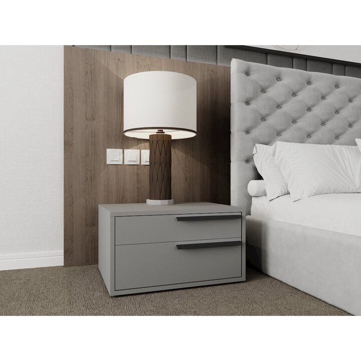 Casabianca Home Carter Set 2 nightstand in gray matte