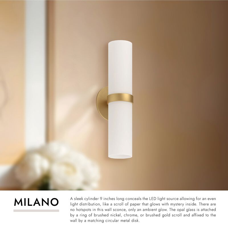 Milano 15-in Dimmable LED Wall Sconce image number 1
