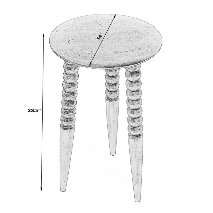 Butler Specialty Fluornoy Wood Side Table, Dark Brown