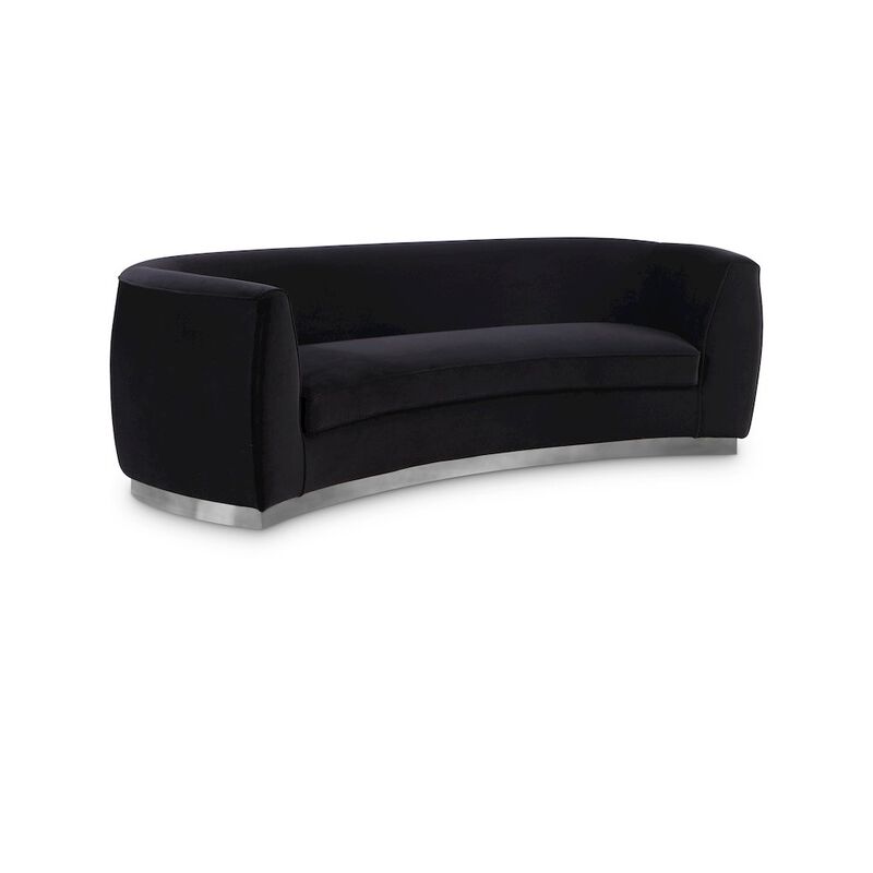 Meridian Furniture Julian Black Velvet Sofa