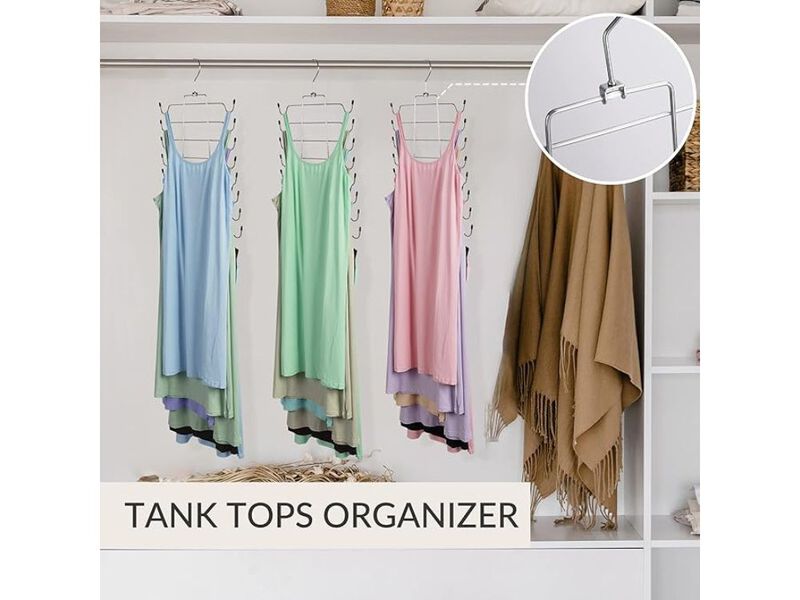 -Pack Tank Top Hangers | Space-Saving Bra Hangers for Closet Organizer image number 2