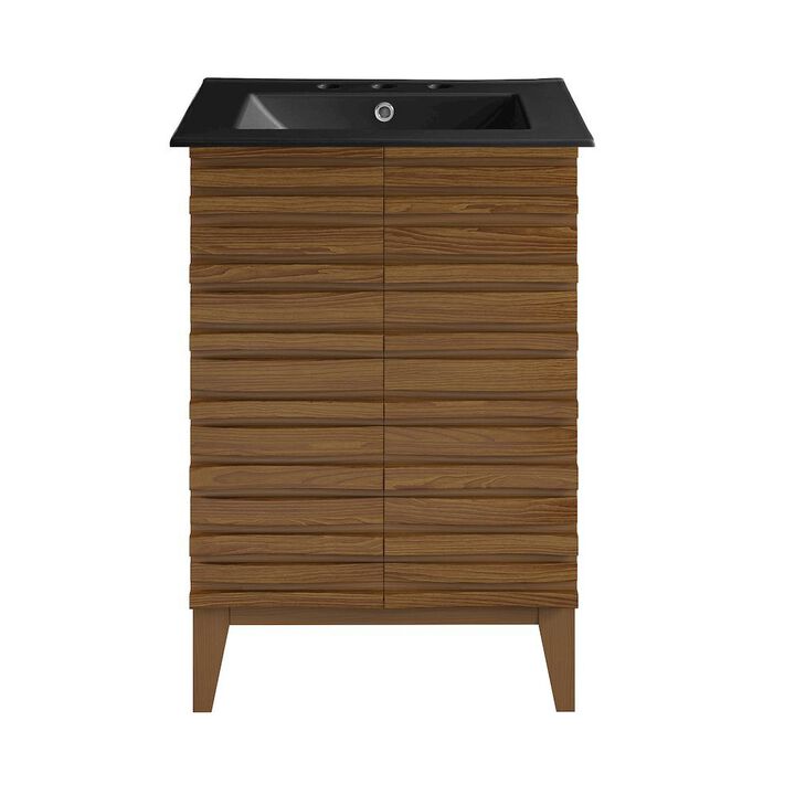 Cascade 24 in. Bathroom Vanity with 3-Hole Ceramic Sink Top
