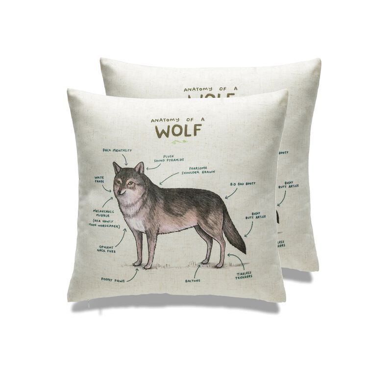 Farmhouse animals throw pillow - set of 2
