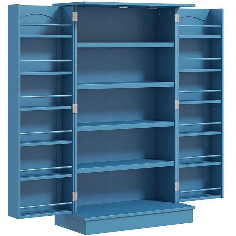 Hivvago Freestanding Kitchen Storage Cabinet with 5-Tier Shelving image number 0