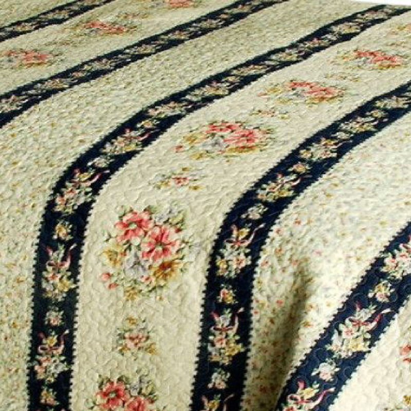 Vermicelli Quilted Cotton Printed Quilt Set Queen Size Mother&rsquo;s Castle Design Set image number 2