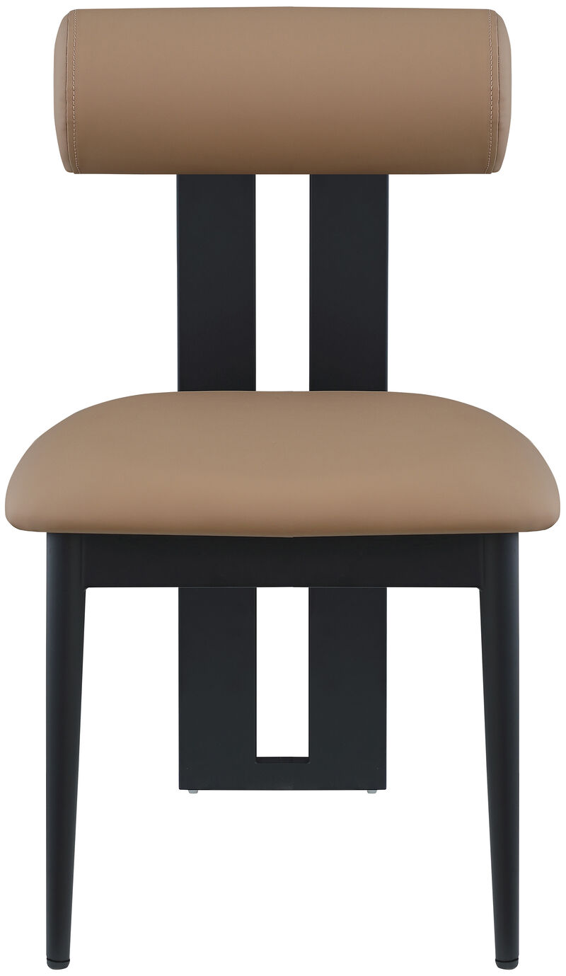 Meridian Furniture Dario Tan Vegan Leather Dining Chair, Set of 2