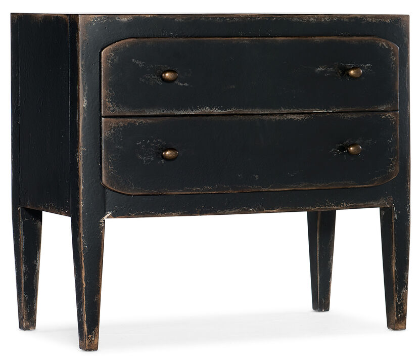 Ciao Bella Two-Drawer Nightstand in Black